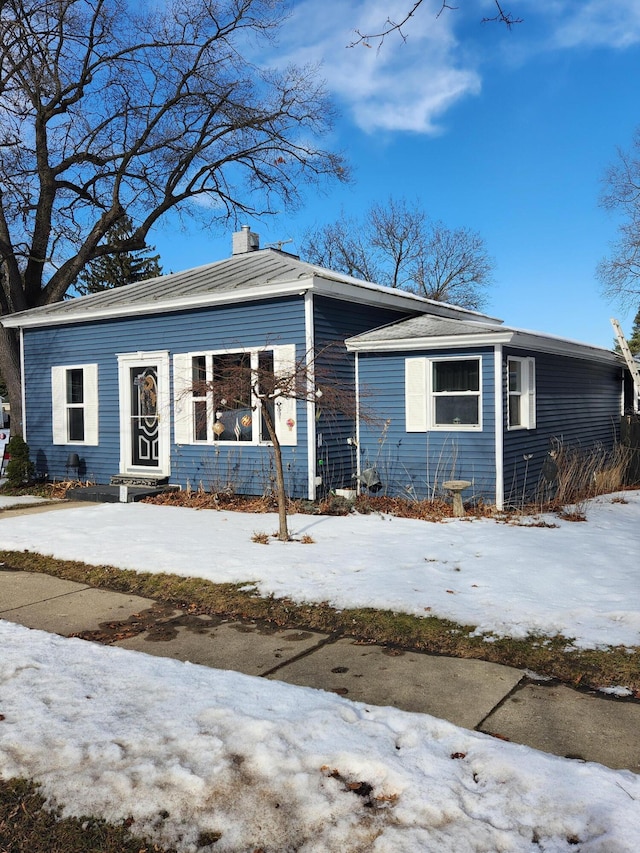 view of single story home