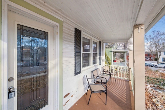 exterior space with covered porch