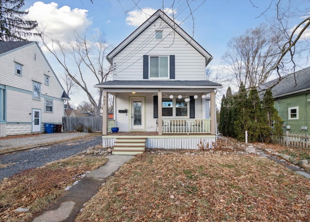 bungalow-style house featuring a porch