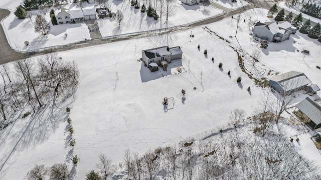 view of snowy aerial view