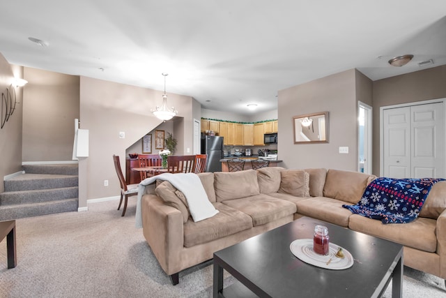 view of carpeted living room