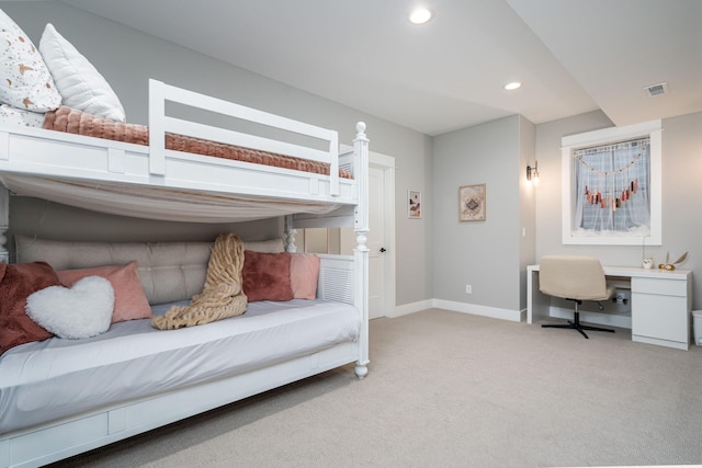 view of carpeted bedroom