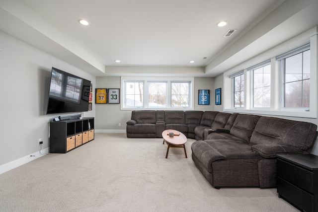 view of carpeted living room