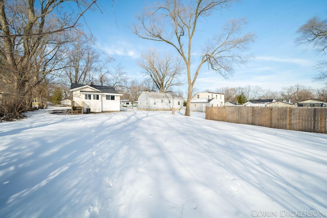 view of snowy yard