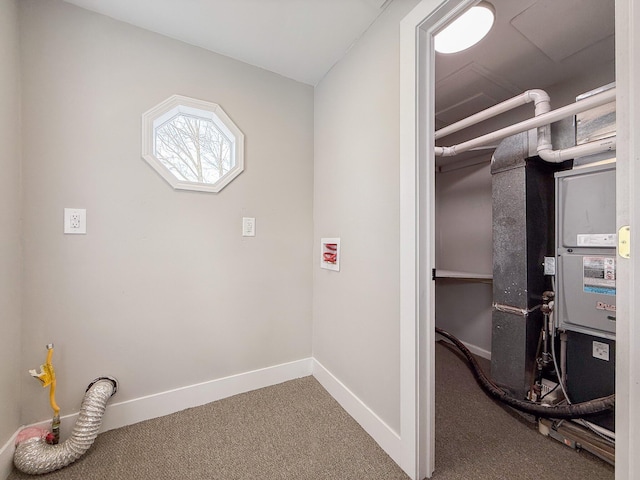 laundry area featuring carpet floors