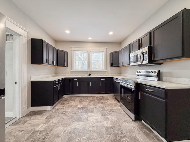 kitchen featuring sink and appliances with stainless steel finishes