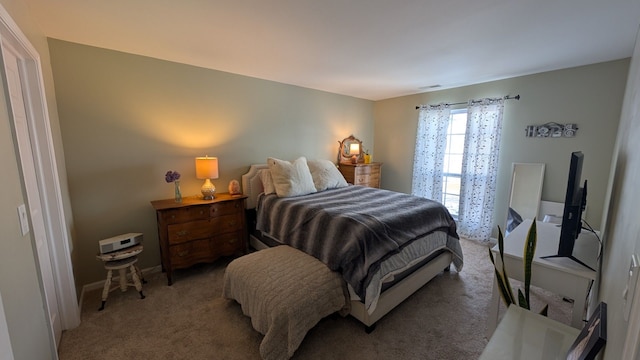 view of carpeted bedroom