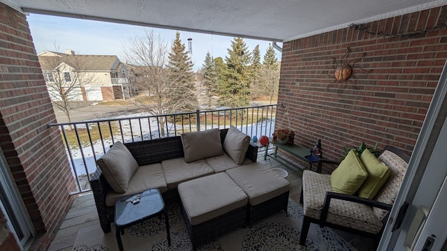 balcony with an outdoor living space