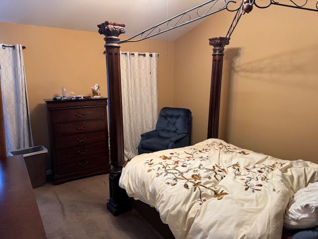 view of carpeted bedroom