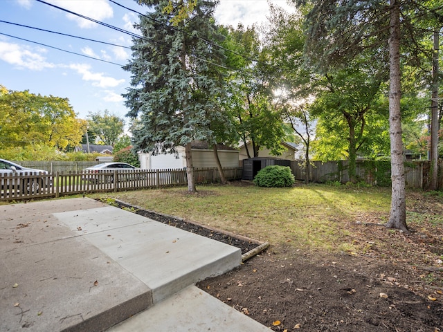 view of yard featuring a patio