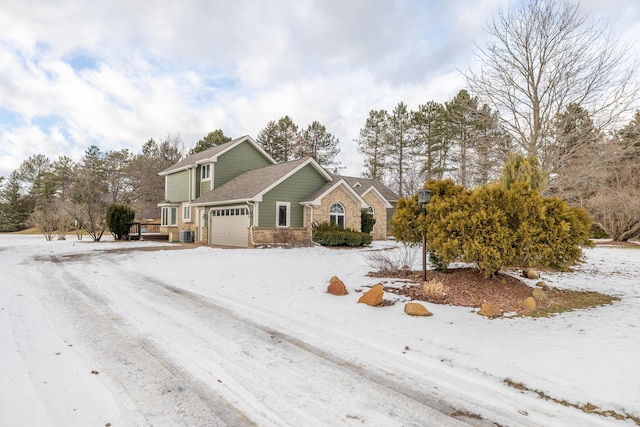 view of property featuring a garage