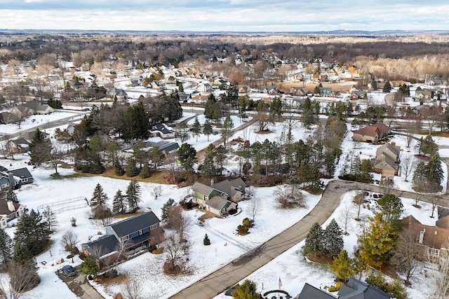 view of snowy aerial view