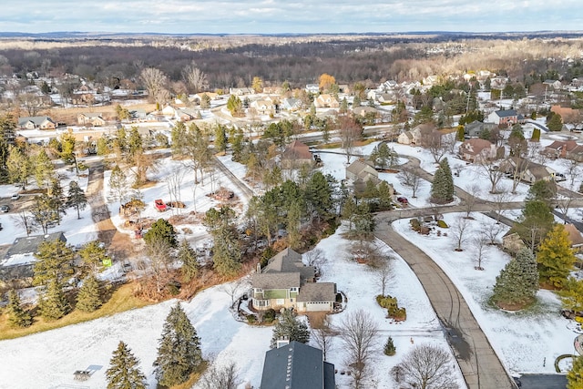 view of snowy aerial view