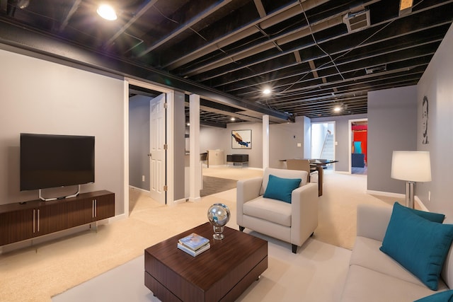 view of carpeted living room