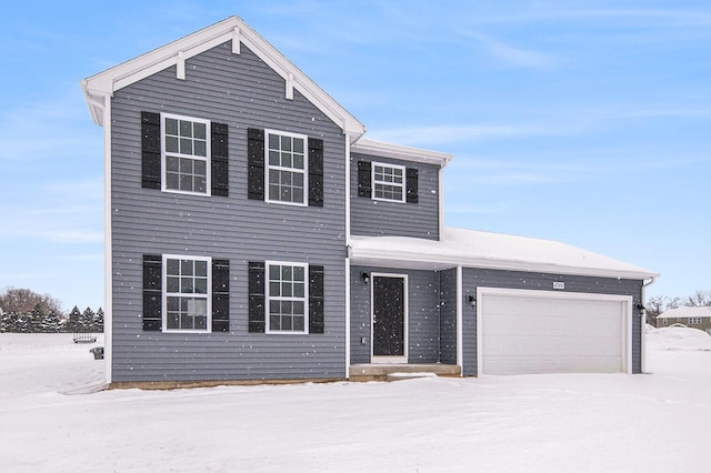 view of front facade with a garage