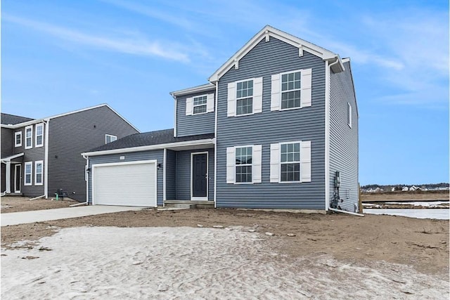 view of front of house featuring a garage