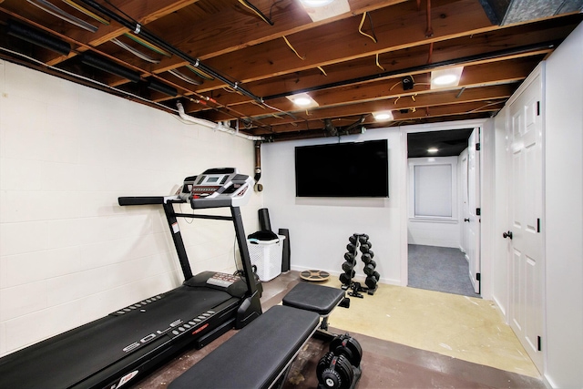 view of workout area