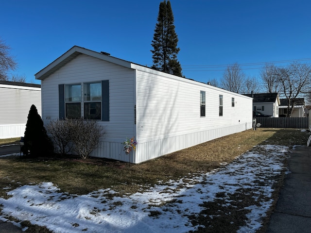 view of snowy exterior