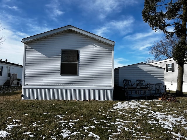 view of snowy exterior