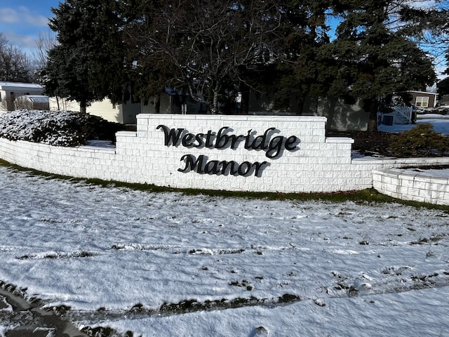 view of community sign