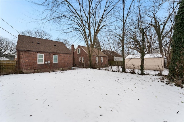 view of snowy yard