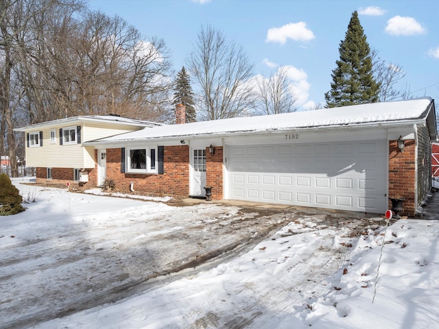 tri-level home with a garage