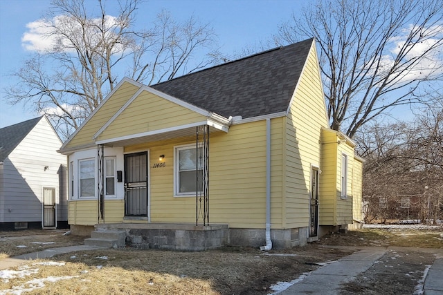 view of bungalow-style home