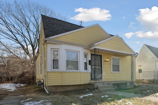 view of bungalow-style house