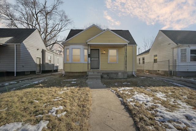 view of bungalow-style home