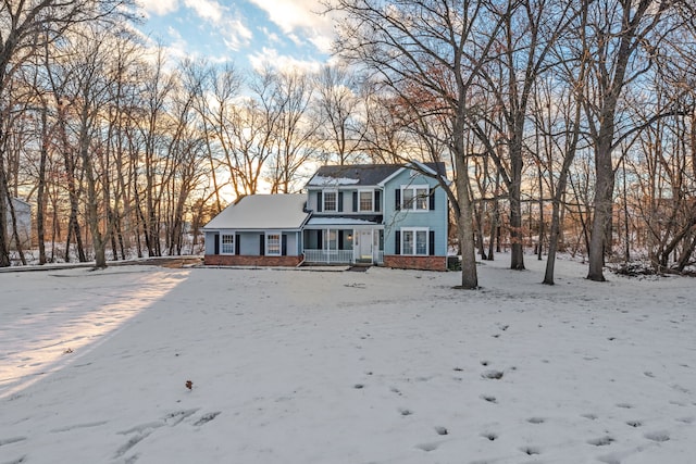 view of front of property with a porch