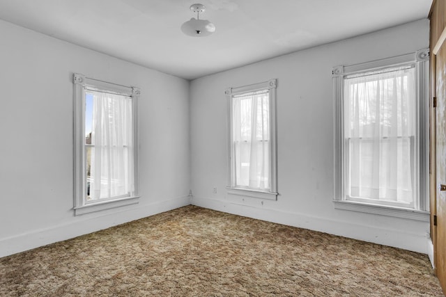 view of carpeted spare room