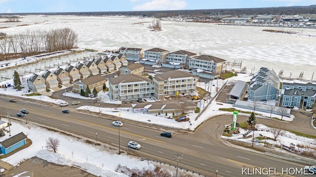 view of snowy aerial view