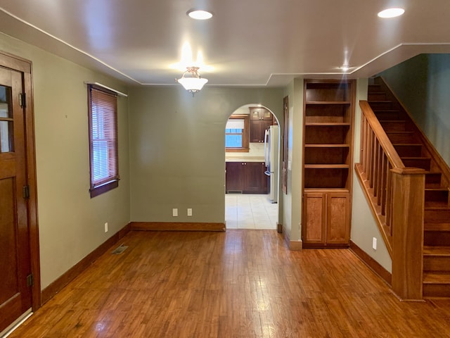 interior space featuring light hardwood / wood-style flooring