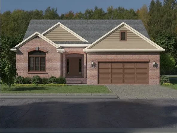 view of front facade featuring a garage