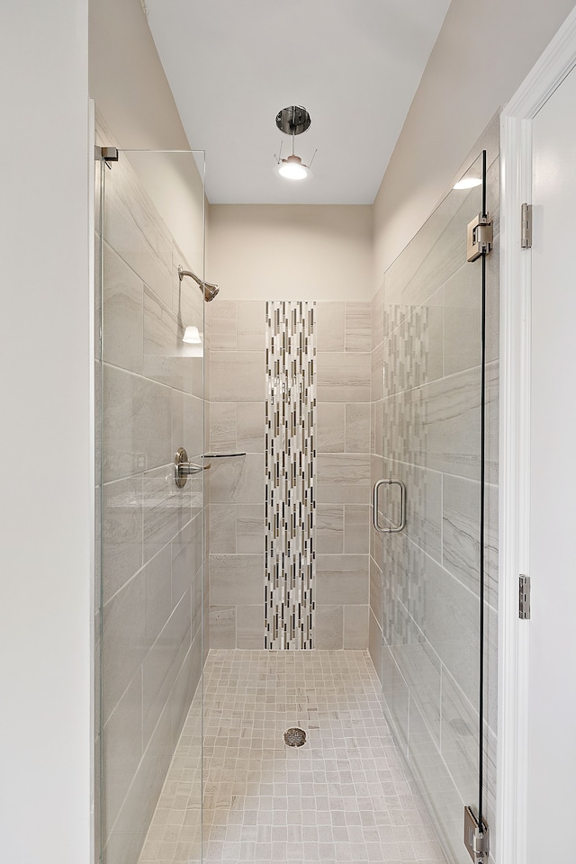 bathroom featuring walk in shower