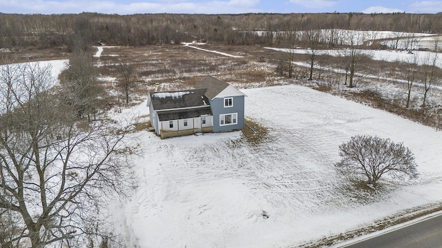 view of snowy aerial view