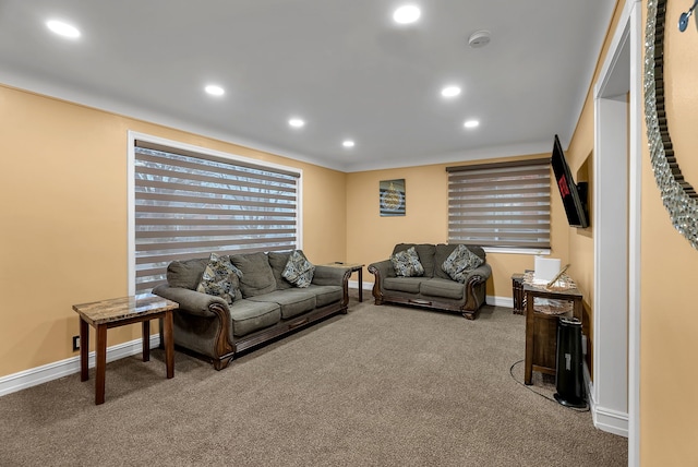 view of carpeted living room