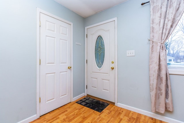 foyer featuring hardwood / wood-style floors