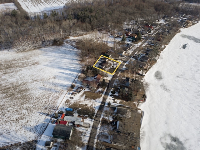 view of snowy aerial view