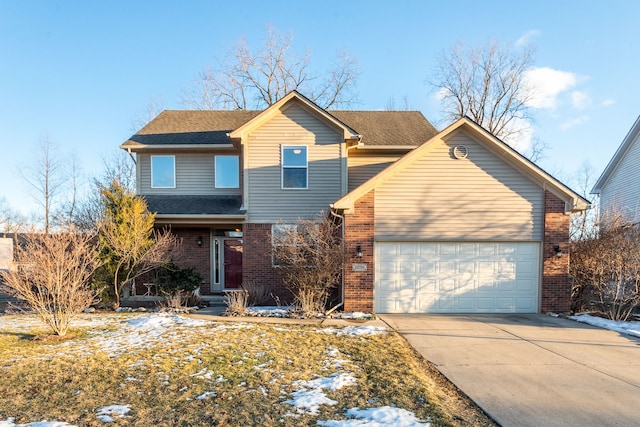 front of property featuring a garage