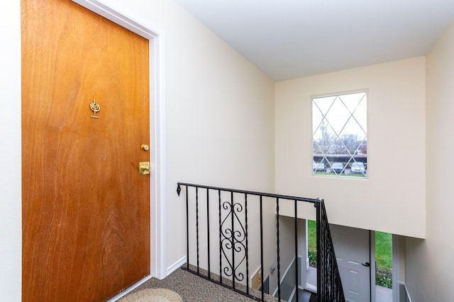 doorway to property with a balcony