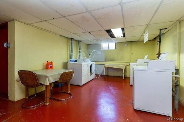 laundry area featuring washer and dryer