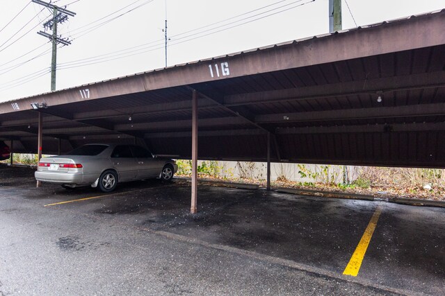 view of parking / parking lot