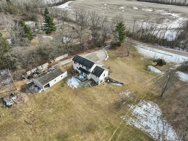 aerial view featuring a rural view