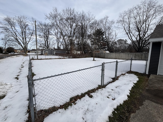 view of snowy yard