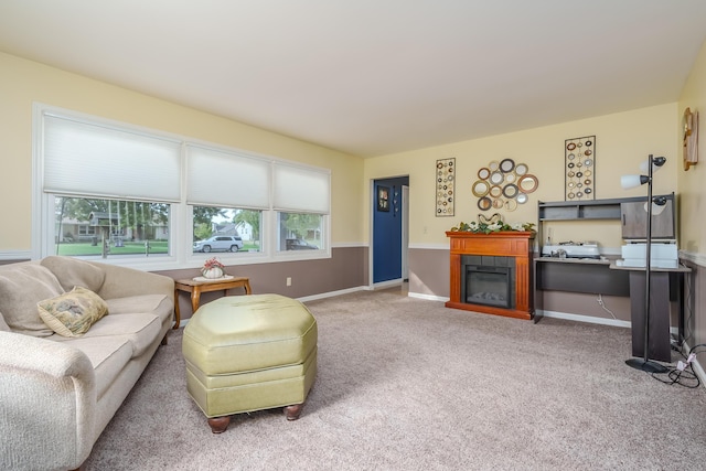 view of carpeted living room