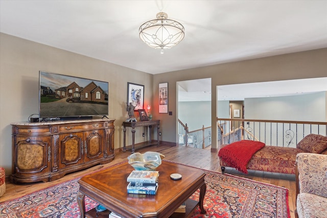 living room featuring wood finished floors