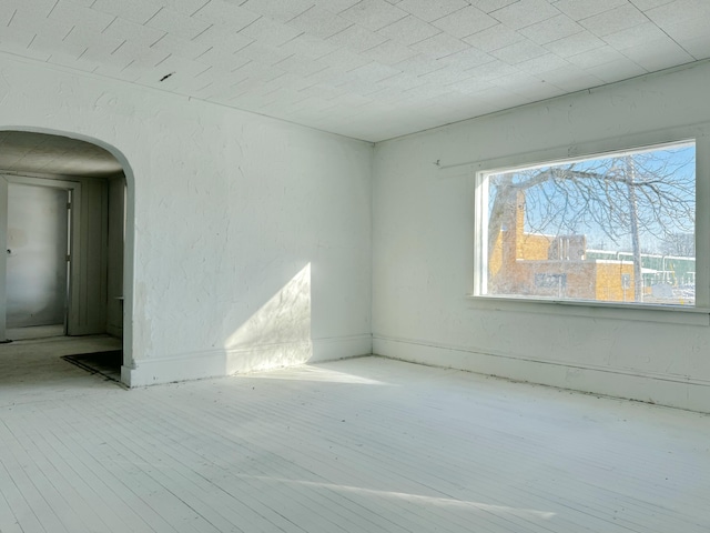 empty room with light wood-type flooring