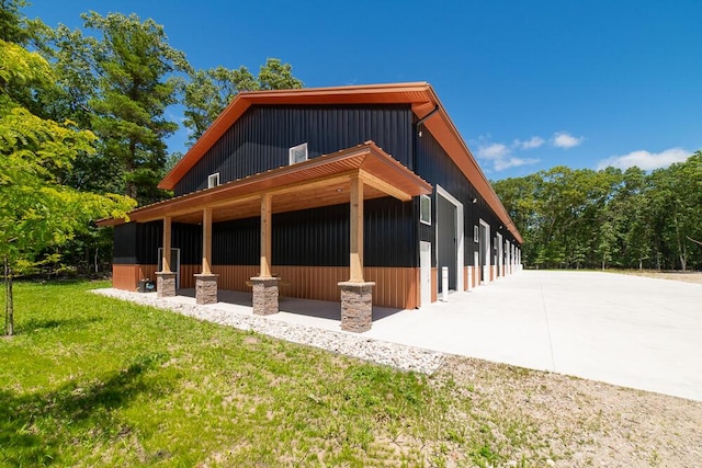 view of horse barn