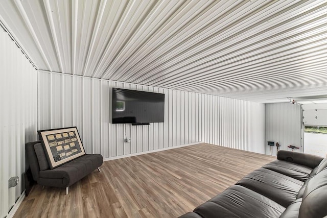 living room featuring hardwood / wood-style flooring